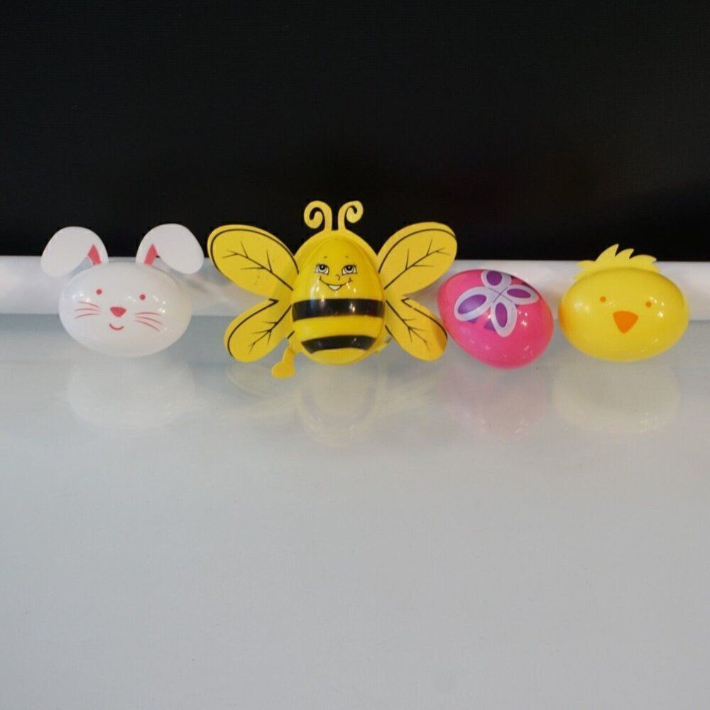 4 Funny Face Easter Decorations Fillable Plastic Eggs - Picture 10 of 10